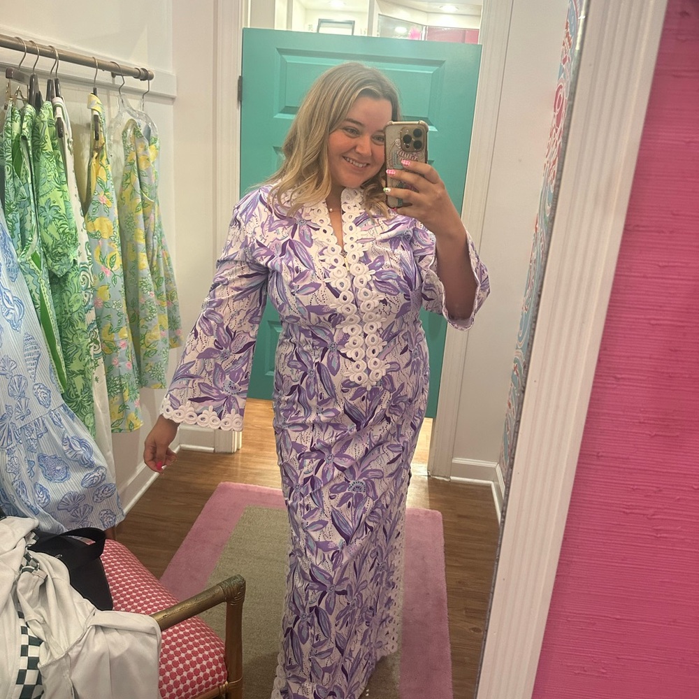 Lilly Pulitzer Shealyn 3/4 Sleeve Stretch Maxi Caftan